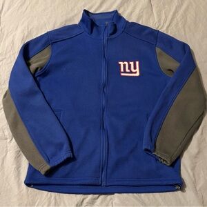 New York Giants NFL‎ GIII Apparel Full Zip Sweater Jacket Size Medium Blue/Gray